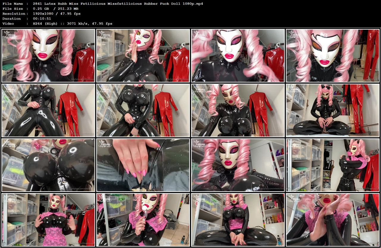 2841 Latex Rubb Miss Fetilicious Missfetilicious Rubber Fuck Doll 1080p mp4