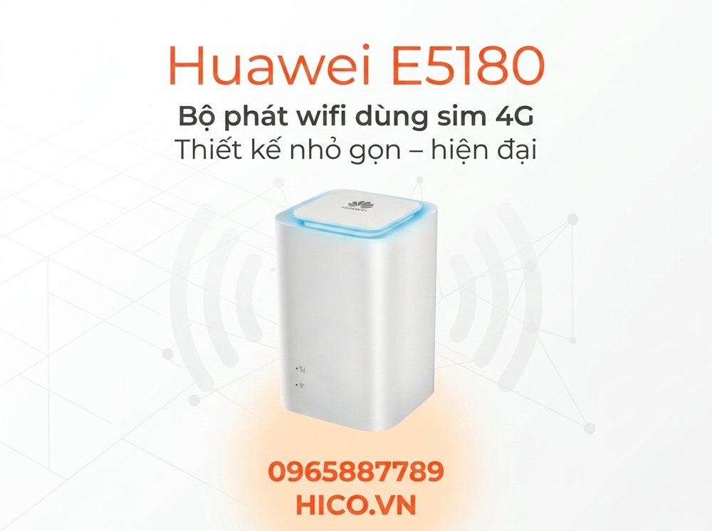 Kích thước nhỏ gọn của Huawei E5180 trong lòng bàn tay