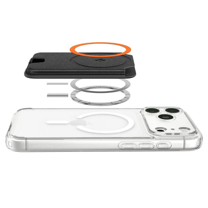 Portofel Spigen Valentinus Wallet MagFit+, 5 carduri, Compatibil MagSafe, Piele ecologica, Calitate premium, Negru imageye 2977783
