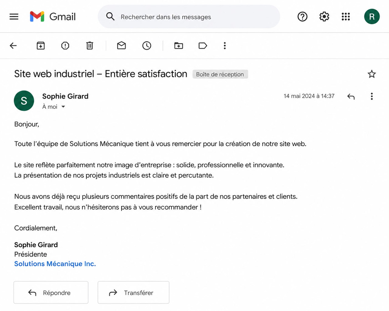 Témoignage client RapideWeb