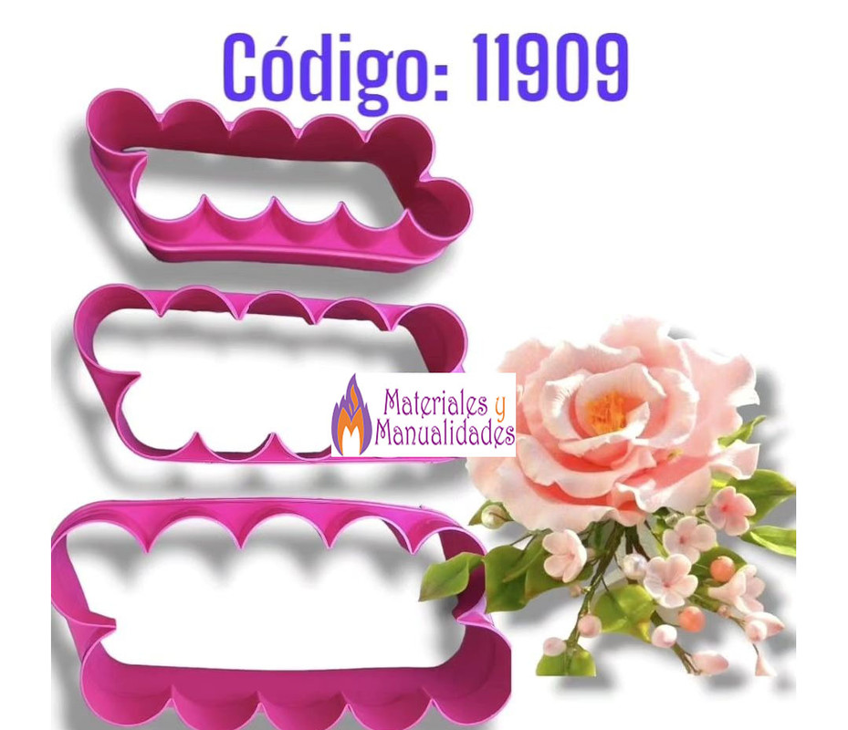 Molde Cortador de Rosa o Clavel Herramienta para Fondant