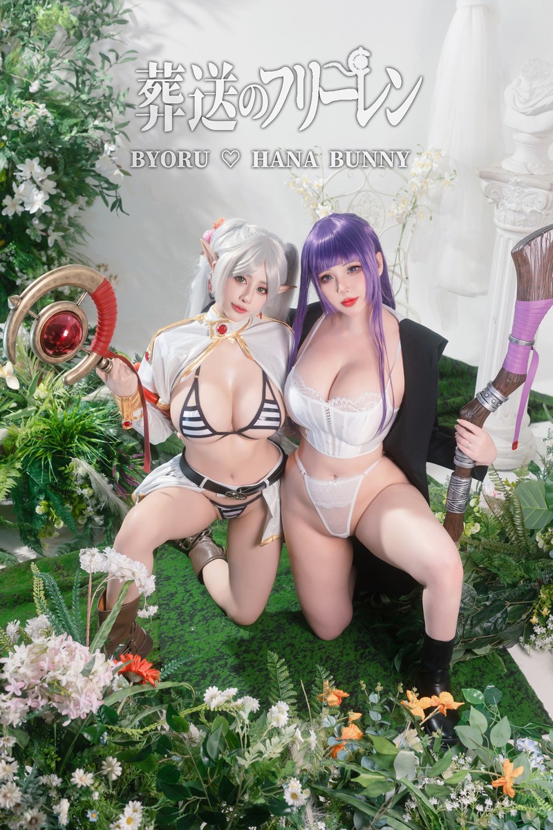 Hana Bunny 芙莉莲×菲伦 Cosplay写真｜Sousou no Frieren 高清图片合集[24P-256.1M]插图3