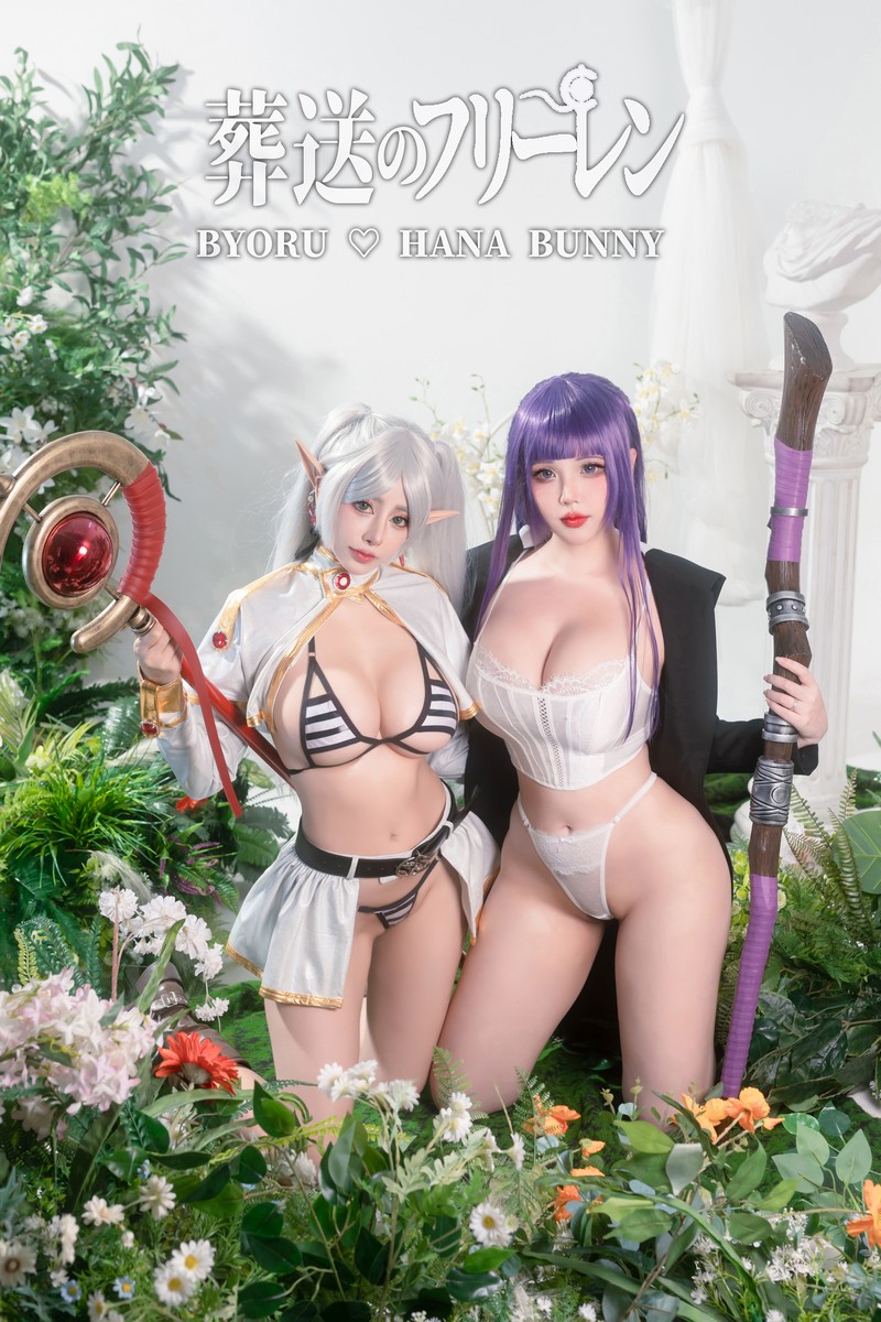Hana Bunny 芙莉莲×菲伦 Cosplay写真｜Sousou no Frieren 高清图片合集[24P-256.1M]插图1