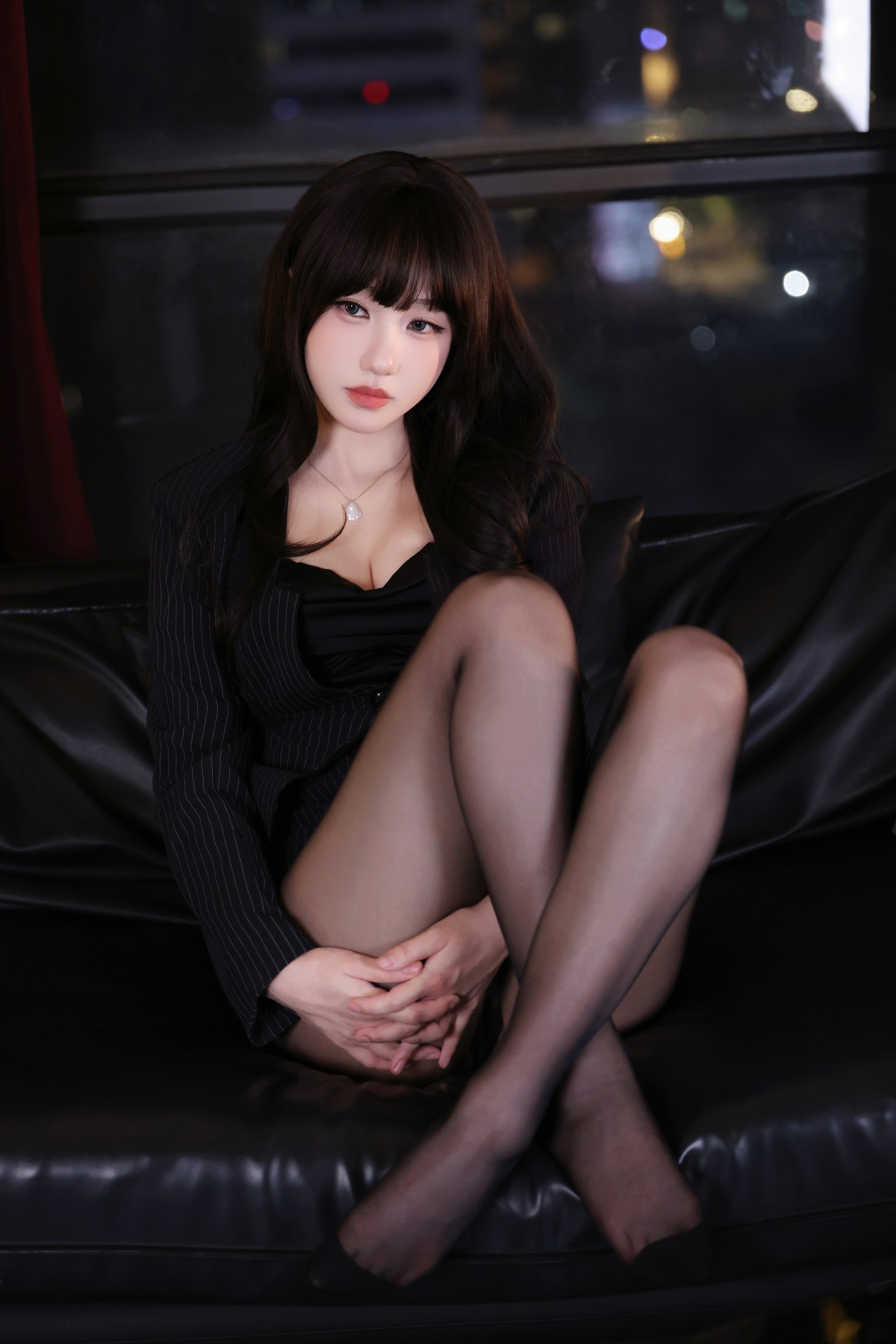 无影喵喵 黑色主题 Cosplay 写真＋视频合集｜质感风高清图集（66P｜3V｜829MB）插图3