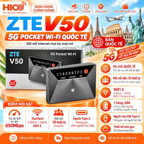 Bộ phát WiFi 5G ZTE V50 MU3351