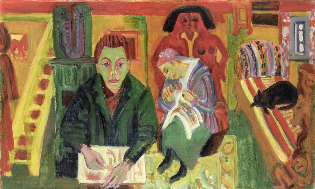3-Ernst-Ludwig-Kirchner-The-Living-Room-1920-Meister-Drucke-105409