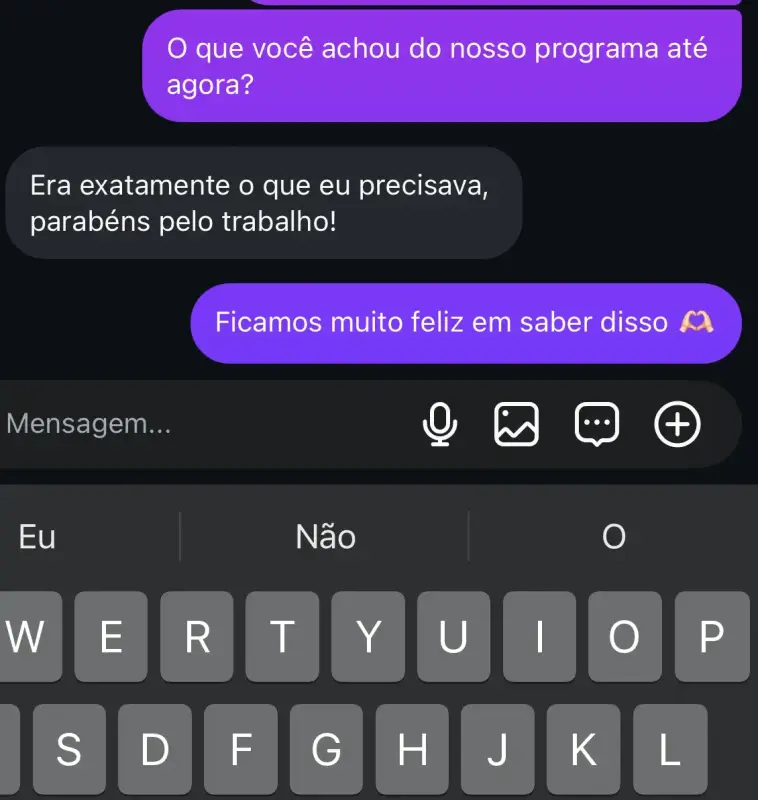 Comentário de mãe sobre o impacto do kit PlaySpark