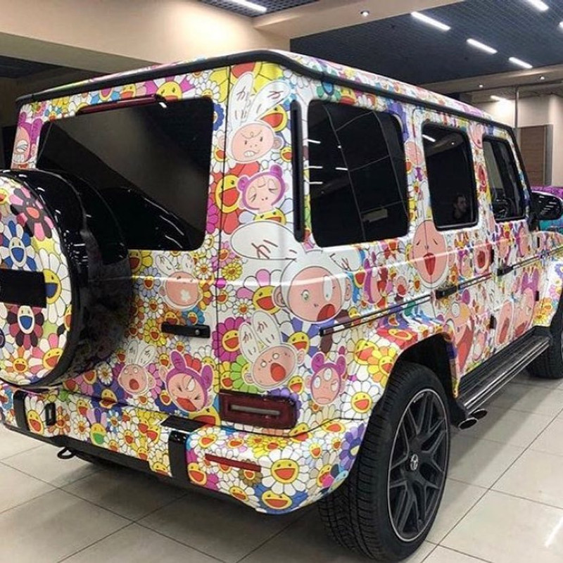 2019 Mercedes-AMG G 63 in flower cartoon wrap (2)