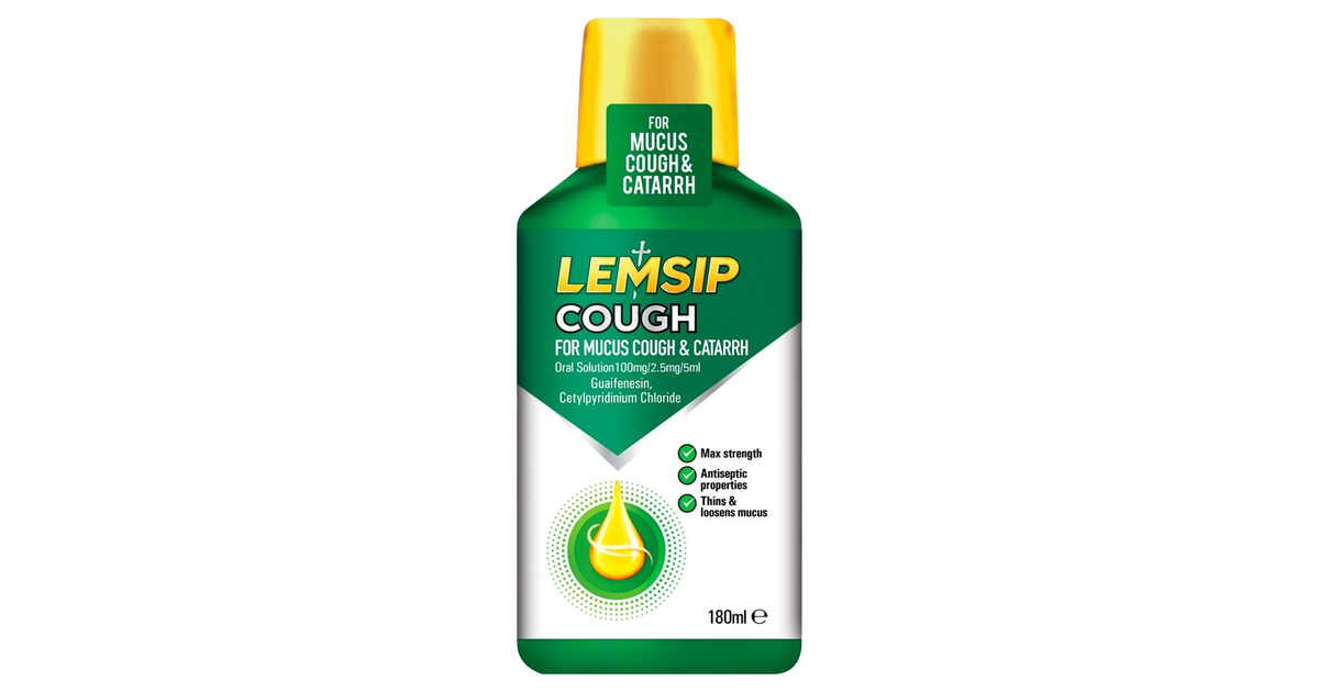Lemsip Cough For Mucus Cough $ Catarrh Syrup 180Ml