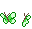 green butterflies