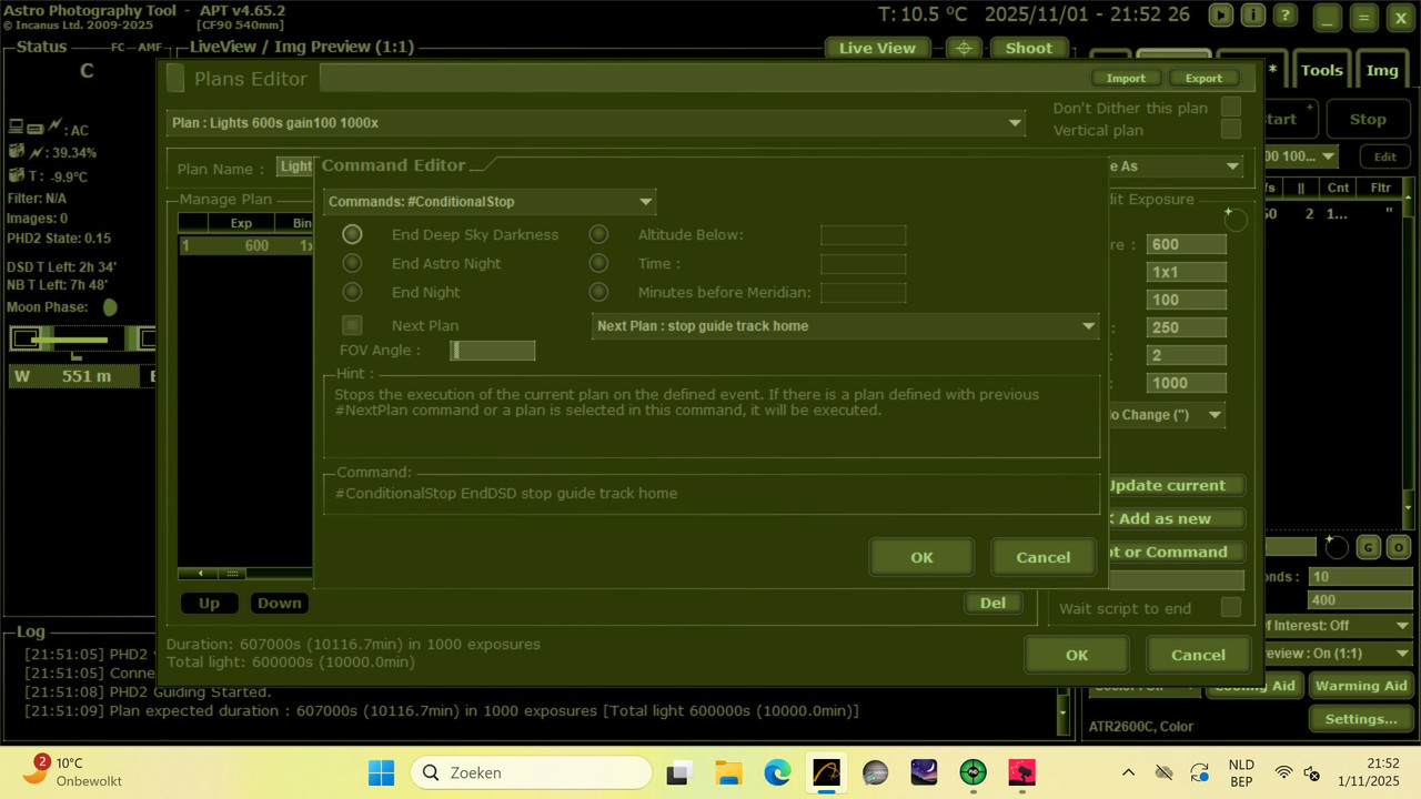 APT conditional stop