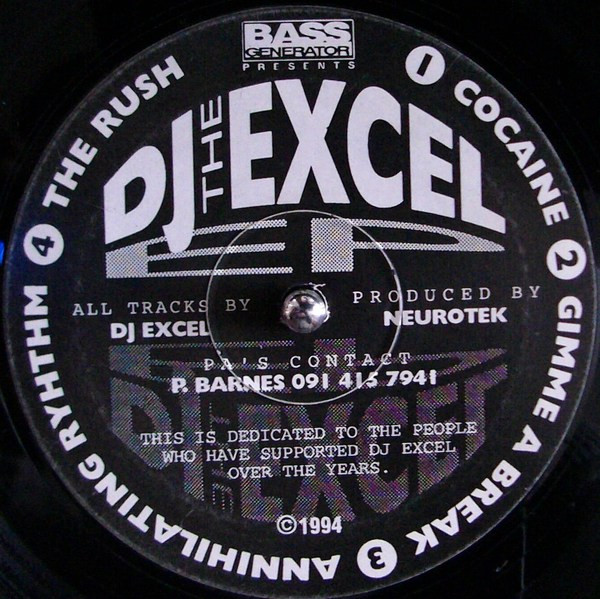 12/04/2023 - DJ Excel ‎– The EP (Vinyl, 12, 33 ⅓ RPM)(Bass Generator Records ‎– GTX 013) 1994 R-114093-1262014168-jpeg
