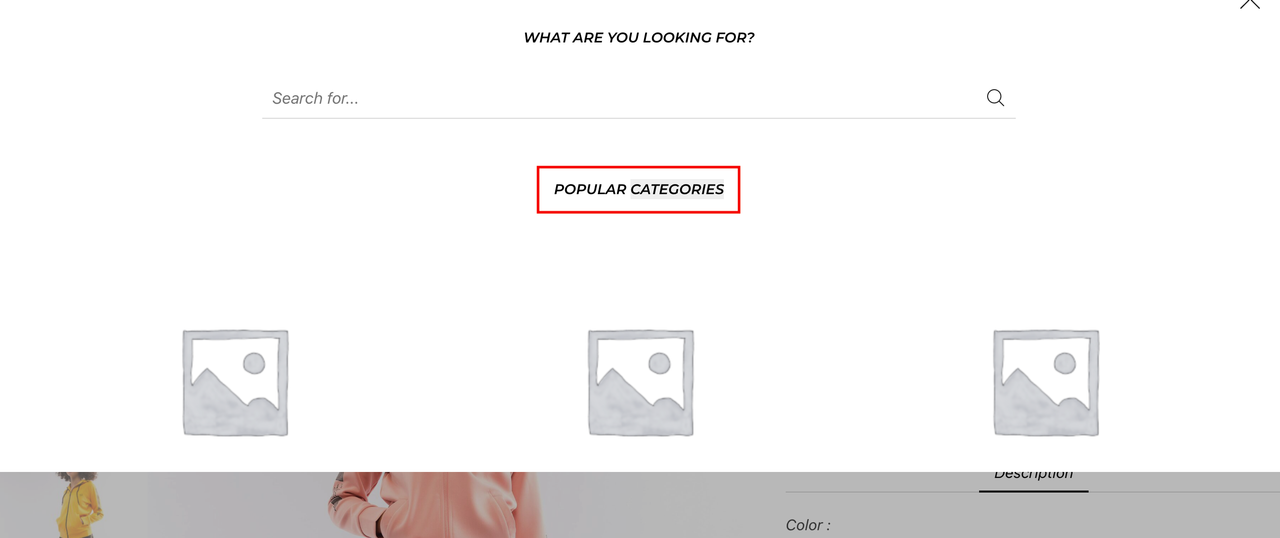 Popular categories title