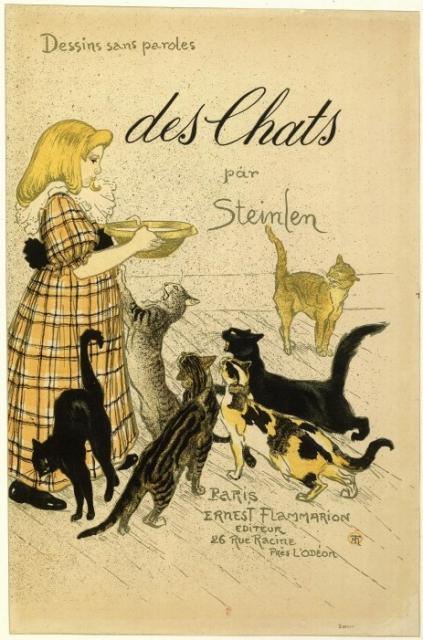 2-Chats-et-Fillette-1898-C215-Collection-of-the-Bibliotheque-Nationale-de-France