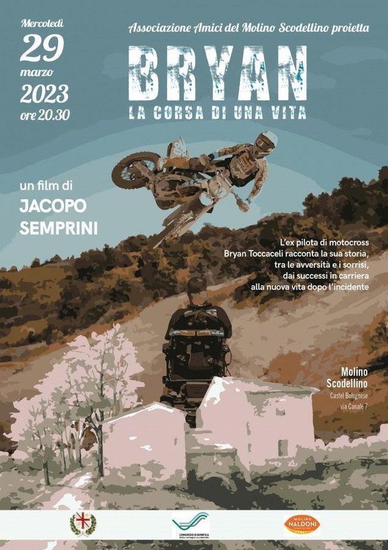 Mercoledì’ 29 marzo al Mulino Scodellino poiezione fim “Brian: La corsa di una vita”