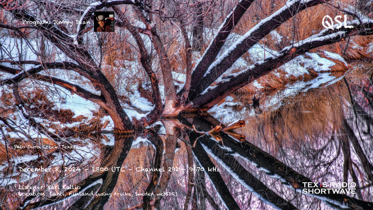 TRSW - Jimmy Dean (9670kHz) QSL_Channel 292 - Kallio (1)