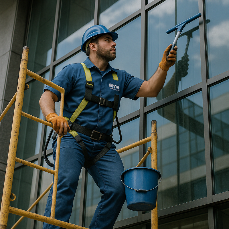 Técnico de mantenimiento de MYM Servicios trabajando