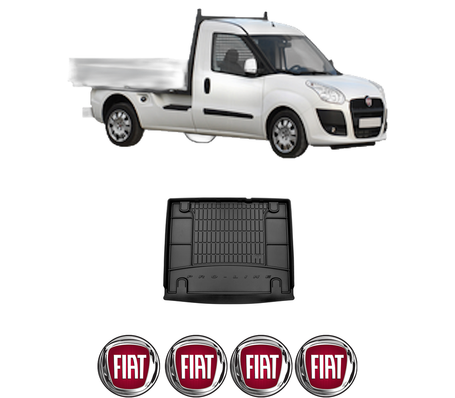 Tavita Portbagaj FIAT DOBLO Platform/Chassis (263_) din 2010-2023, Protectie Portbagaj Auto, 4x Stickere auto cu FIAT