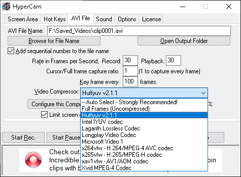 Installed Video Codecs but Missing Video Codecs for a Recording Software? Image