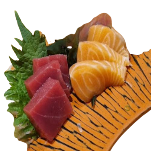 sashimi de atún y salmón