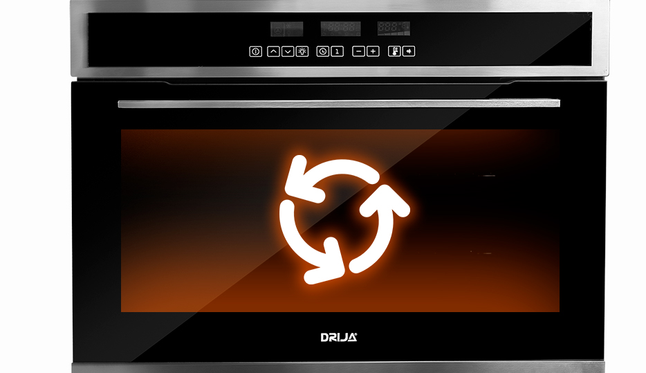 Horno Empotrable Drija Pacific 76 Air con diseño moderno y panel digital.