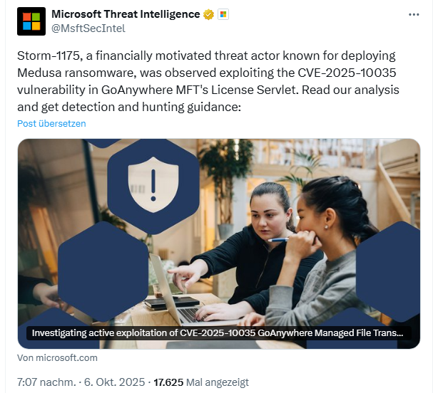 Medusa Ransomware missbraucht GoAnywhere 