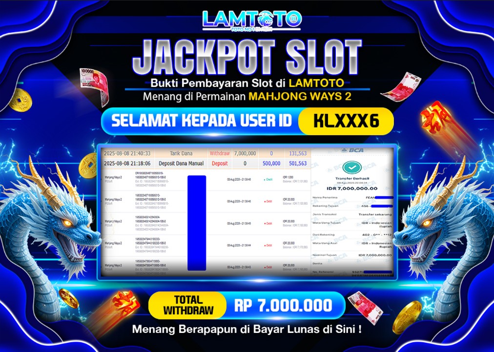 BUKTI JACKPOT LUNAS LAMTOTO
