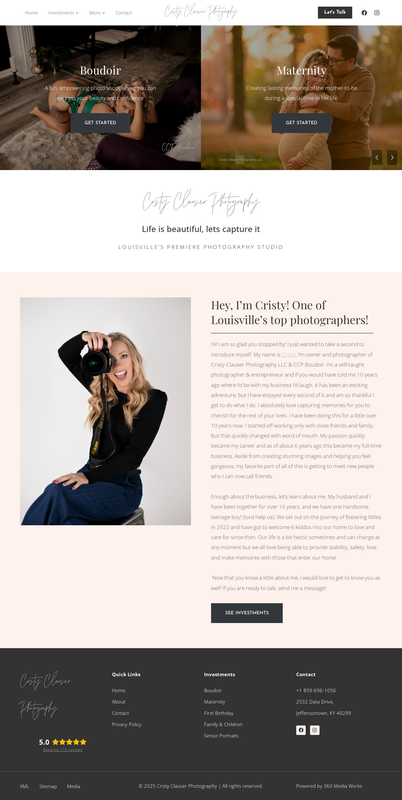 Cristy Clauser Photography - Boudoir, Maternity & Family Photographer full image