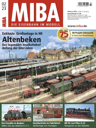 Cover: Miba Die Eisenbahn im Modell Magazin Februar No 02 2023