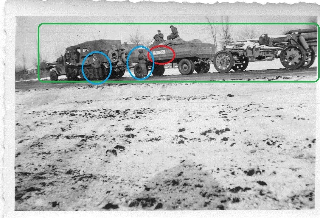 2WK Sd. Kfz Halbkette zieht Anhänger   Artilleriegeschütz