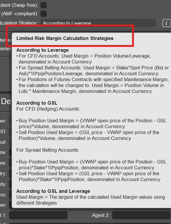 Limited risk margin calculation strategies