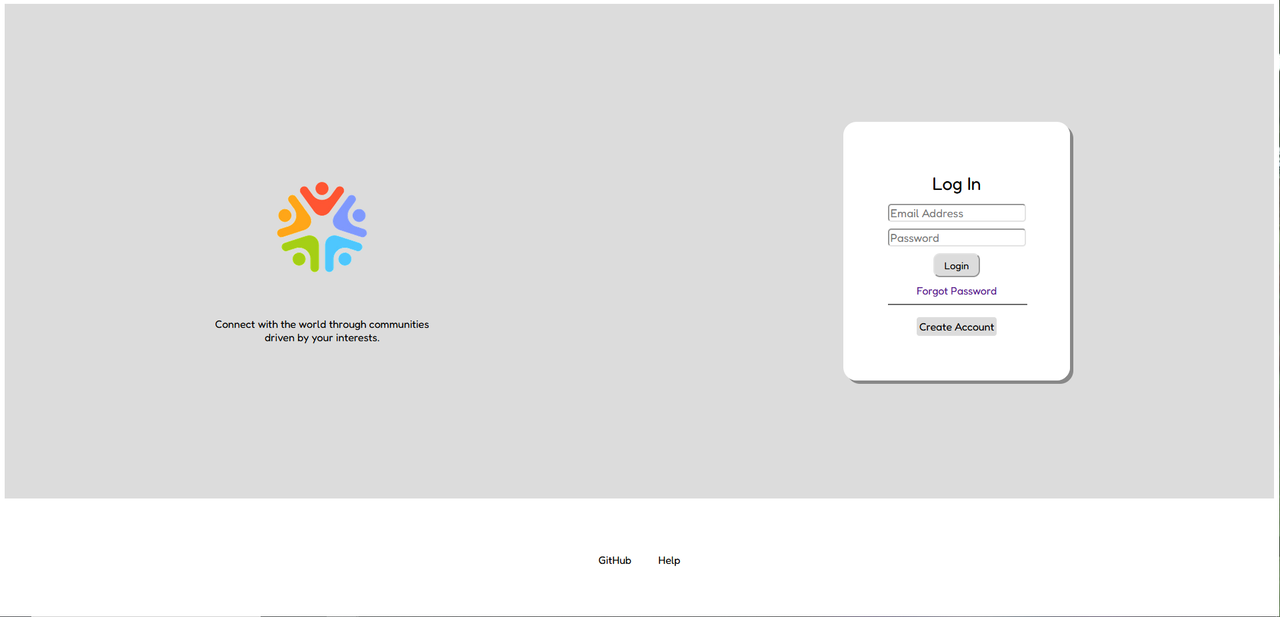 login page