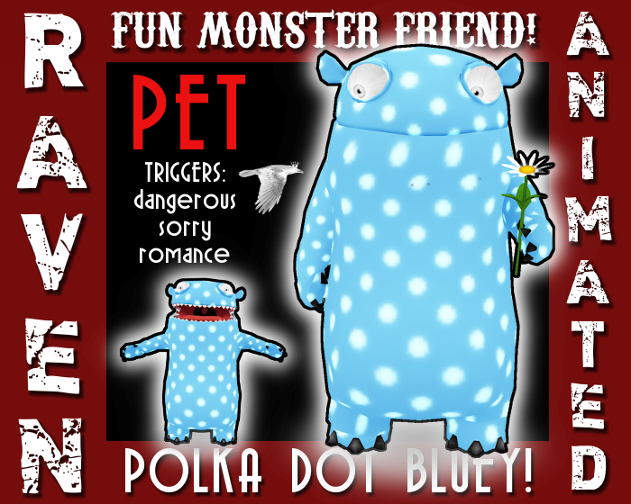 BABY-BLUE-POLKA-MONSTER-PET-ADVERT