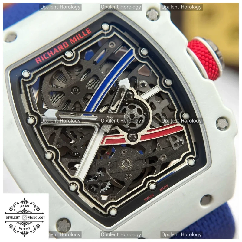 Richard Mille RM67-02 White Carbon TPT Replica - 38.7mm Ultra-Light Skeleton Watch