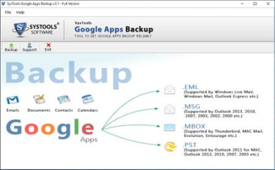 SysTools Google Apps Backup 3.1