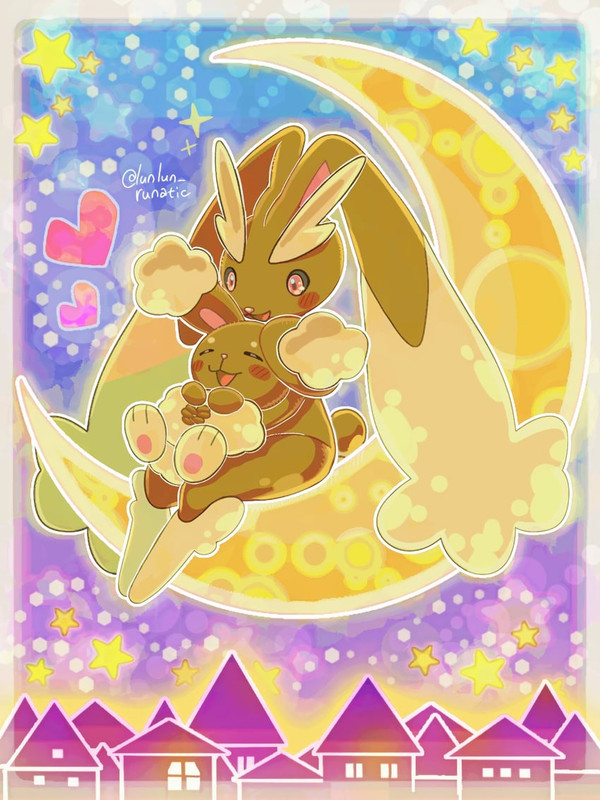 lopunny-and-buneary-pokemon-drawn-by-run