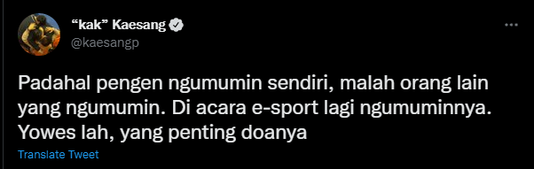 Kaesang pasrah rencana pernikahannya dengan Erina Gudono dibongkar.