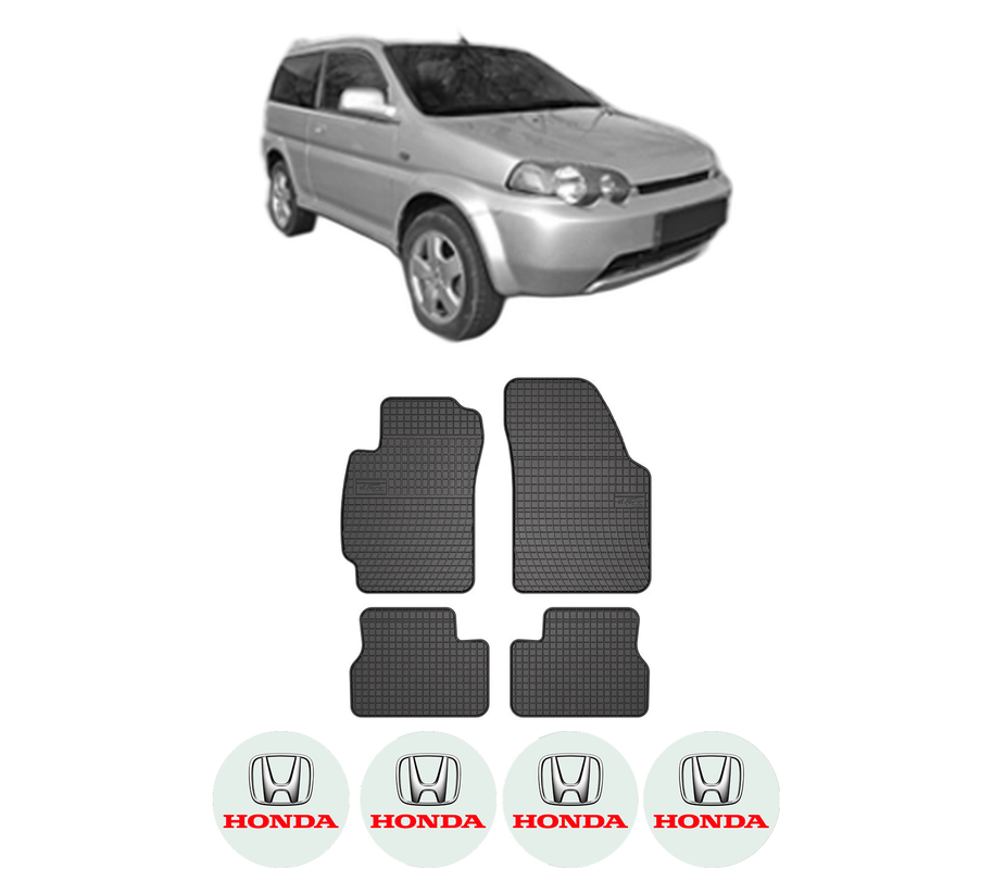 Set covorase presuri HONDA HR-V (GH_) din 1999-2005, auto, din cauciuc thermoplastic, 4 Stickere auto cu HONDA