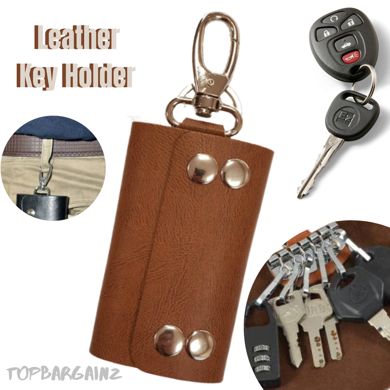 mens leather key pouch