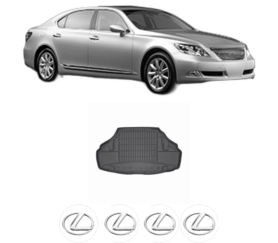 Tavita Portbagaj LEXUS LS (_F4_) din 2006-2012, Protectie Portbagaj Auto, 4x Stickere auto cu LEXUS