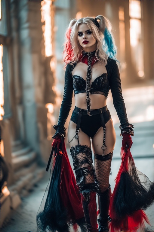 Harley-Quinn-in-black-Gothic-u-70
