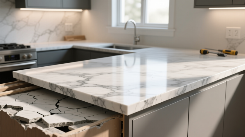 Замена столешницы из искусственного камня