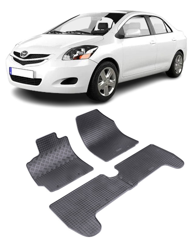Set 4 covorase Toyota Yaris 2006-2011, din cauciuc 100%, compatibile cu autoturismul TOYOTA Yaris