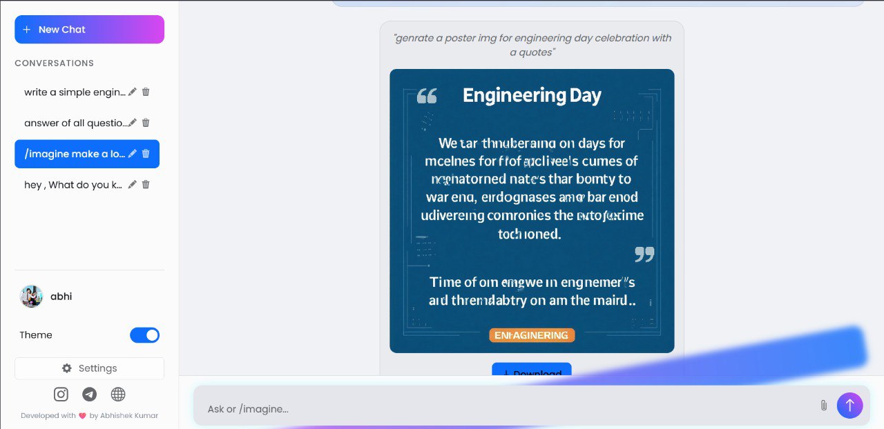 Screenshot of AI image generation