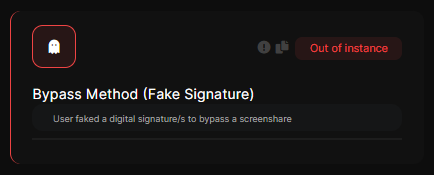 Bypass Method Fake Signature detection