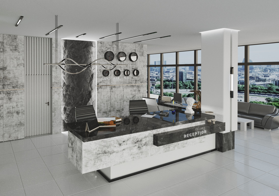 Hotel Counter Design - Another Angle