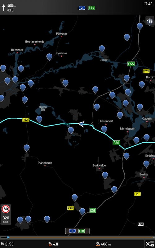 Czas autostrada mapy Tom Tom1