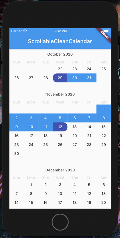 scrollable calendar