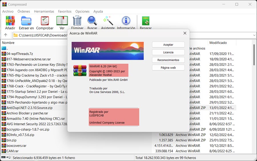 WinRar v6.20 [Español/Ingés][x86-x64][Compresor de calidad] Fotos-00069-Win-Rar-v6-20