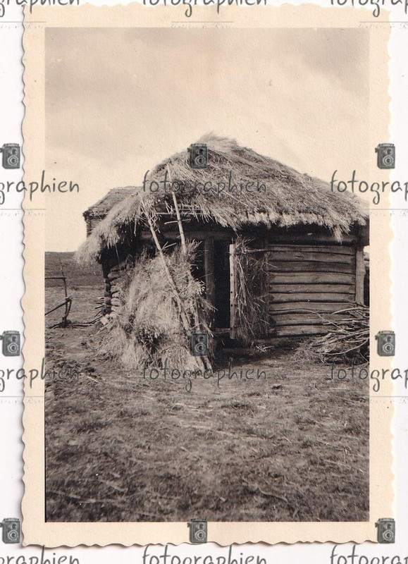 Welikie Luki Pskow Dorf Haus Hütten 1943.